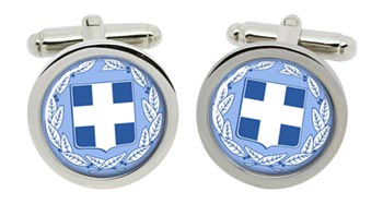 Greece Cufflinks in Chrome Box