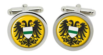 Groningen City (Netherlands) Cufflinks in Chrome Box