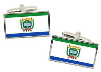 Guaviare (Colombia) Flag Cufflinks in Chrome Box