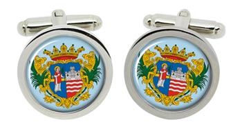 Győr (Hungary) Cufflinks in Chrome Box