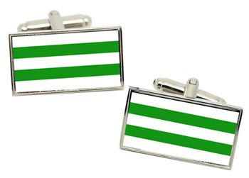 Hasselt (Belgium) Flag Cufflinks in Chrome Box