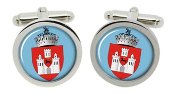 Iași (Romania) Cufflinks in Chrome Box