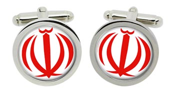 Iran Cufflinks in Chrome Box