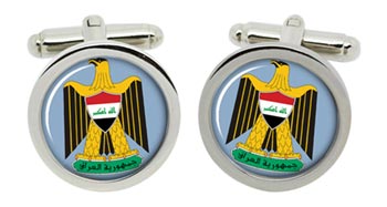 Iraq Cufflinks in Chrome Box