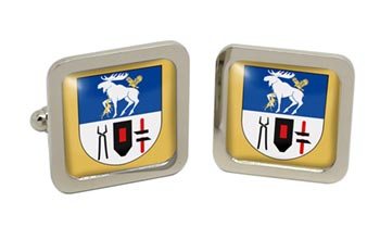 Jämtland (Sweden) Square Cufflinks in Chrome Box