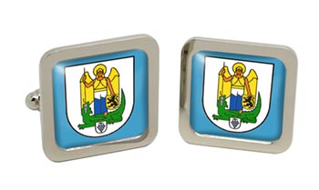 Jena (Germany) Square Cufflinks in Chrome Box