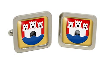 Jnkpings (Sweden) Square Cufflinks in Chrome Box