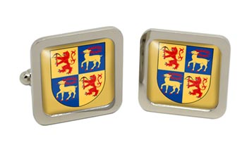 Kalmar (Sweden) Square Cufflinks in Chrome Box