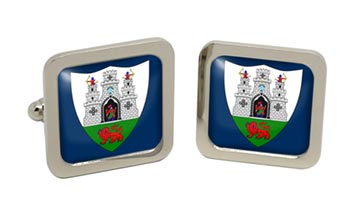 Kilkenny City (Ireland) Square Cufflinks in Chrome Box