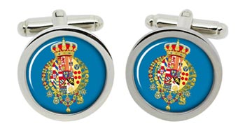 Kingdom of the Two Sicilies (Italy) Cufflinks in Chrome Box