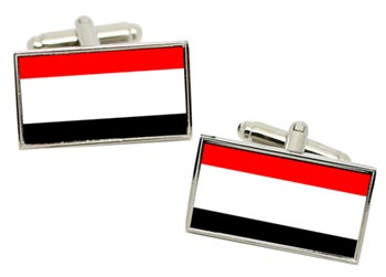 Kujawsko-Pomorskie Poland) Flag Cufflinks in Chrome Box