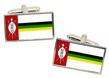 KwaZulu (South Africa) Flag Cufflinks in Chrome Box