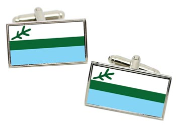 Labrador (Canada) Flag Cufflinks in Chrome Box