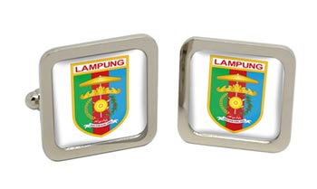 Lampung (Indonesia) Square Cufflinks in Chrome Box