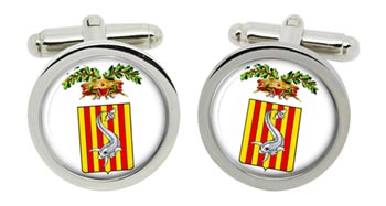 Lecce Province (Italy) Cufflinks in Chrome Box