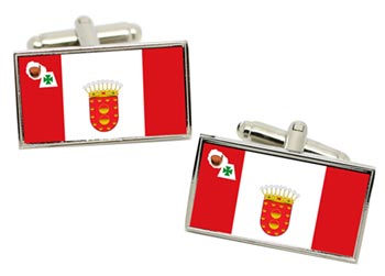 La Gomera (Spain) Flag Cufflinks in Chrome Box