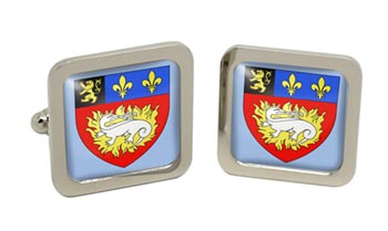 Le Havre (France) Square Cufflinks in Chrome Box