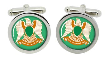 Libya 1977-2011 Cufflinks in Chrome Box