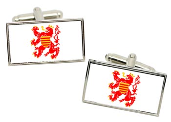 Limburg (Belgium) Flag Cufflinks in Chrome Box