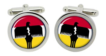 Lipan Apache Nation (Tribe) Cufflinks in Chrome Box