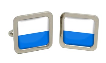 Lucerne (Switzerland) Square Cufflinks in Chrome Box