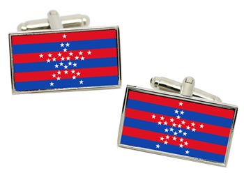 Magdalena (Colombia) Flag Cufflinks in Chrome Box