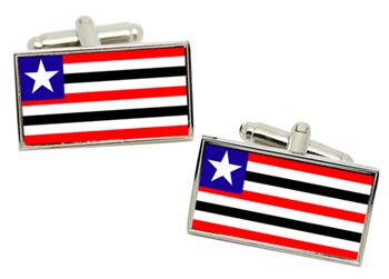 Maranhão (Brazil) Flag Cufflinks in Chrome Box