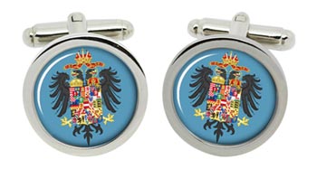 Coat of Arms of Maria Theresia of Austria Cufflinks in Chrome Box