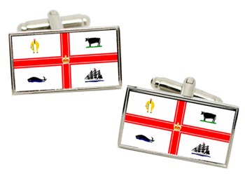 Melbourne, Australia Flag Cufflinks in Chrome Box