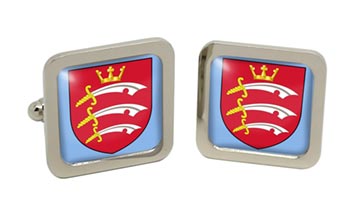 Middlesex (England) Square Cufflinks in Chrome Box