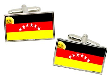 Miranda (Venezuela) Flag Cufflinks in Chrome Box