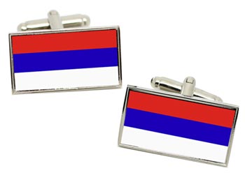 Misiones Province, Argentina Flag Cufflinks in Chrome Box