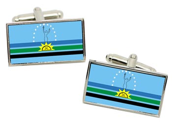 Monagas (Veenezuela) Flag Cufflinks in Chrome Box