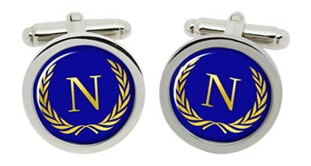 Monogram of Napoleon (France) Cufflinks in Chrome Box