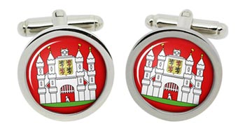 Mons (Belgium) Cufflinks in Chrome Box