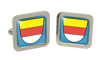 Münster (Germany) Square Cufflinks in Chrome Box