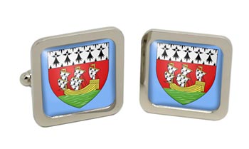 Nantes (France) Square Cufflinks in Chrome Box