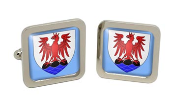 Nice (France) Square Cufflinks in Chrome Box