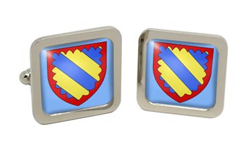 Nivernais (France) Square Cufflinks in Chrome Box