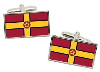 Northamptonshire (England) Flag Cufflinks in Chrome Box