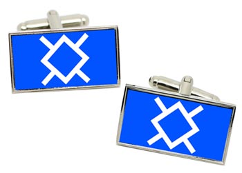 Northern Cheyenne (Tribe) Flag Cufflinks in Chrome Box