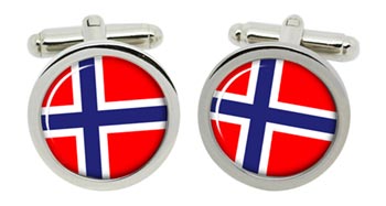 Norway Cufflinks in Chrome Box