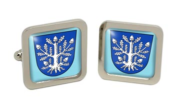 Offenbach am Main (Germany) Square Cufflinks in Chrome Box