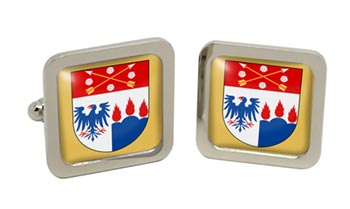 rebro Ĩn (Sweden) Square Cufflinks in Chrome Box