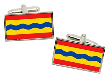 Overijssel (Netherlands) Flag Cufflinks in Chrome Box