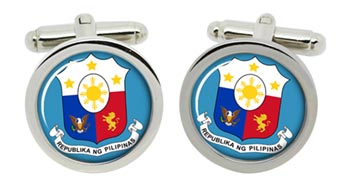 Philippines Crest Cufflinks in Chrome Box