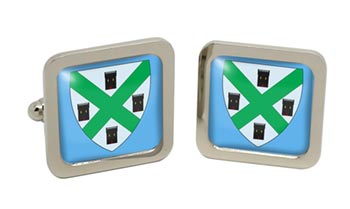 Plymouth (England) Square Cufflinks in Chrome Box