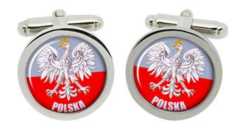 Polish Eagle Cufflinks in Chrome Box