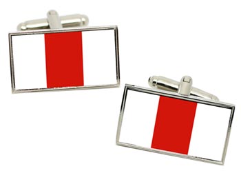 Pomorskie (Poland) Flag Cufflinks in Chrome Box