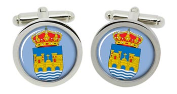 Santander (Spain) Cufflinks in Chrome Box